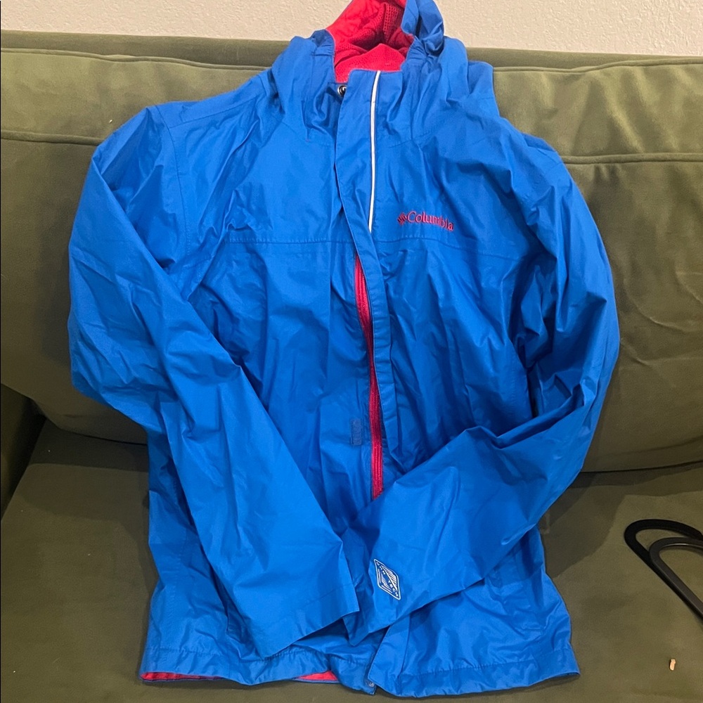 Columbia Bright Blue Jacket with Red Details